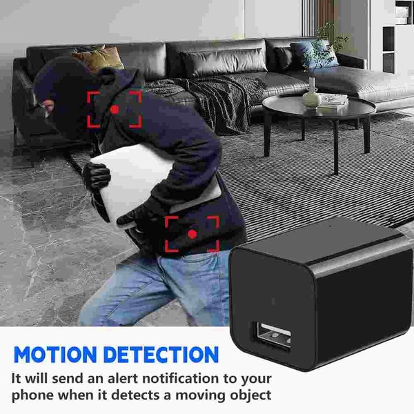 Mini Camera Phone Charger Adapter Home Security Audio Video Motion Detection Cam - Image 5