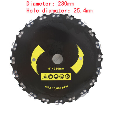 9'' Chain Saw Tooth Brush-Cutter Heavy Duty Grass Blade Suitable For Gas Trimmer