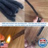 6 Inch 0.4cm Thickness Dreadlock Extensions Human Hair 40 Strands Locs Extensions Real Human Hair, Natural Black for Women Men Kids Full Handmade Permanent Locs Can Be Dyed and Bleached