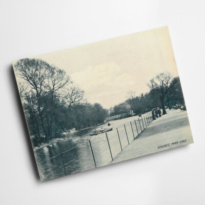 A3 PRINT - Vintage London - Regent's Park Lake (b)