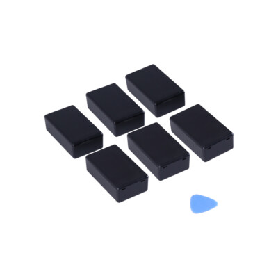 6Pcs Project Boxes ABS Plastic Electrical Project Case Power Junction Box Black