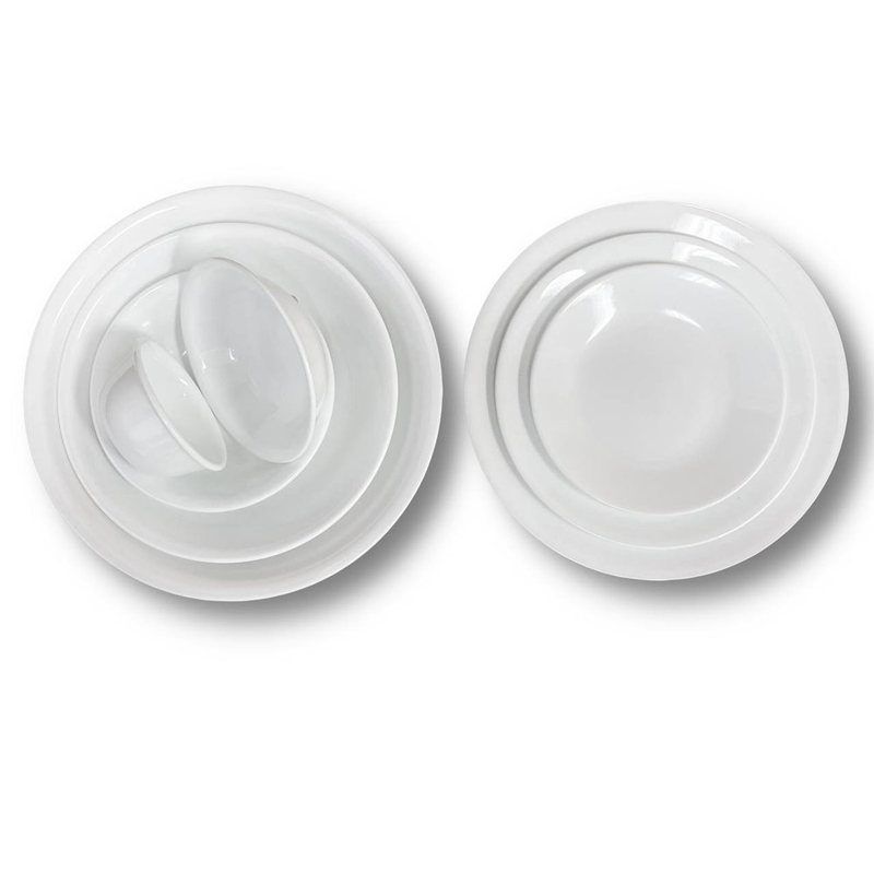 Corelle Winter Frost White, Chip Resistant Dinnerware Set, Service for 8, 50 pcs