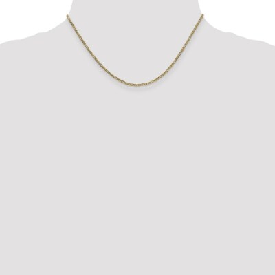 Pre-owned Superdealsforeverything Real 14kt Yellow Gold 1.8mm Flat Figaro Chain; 16 Inch; Lobster Clasp