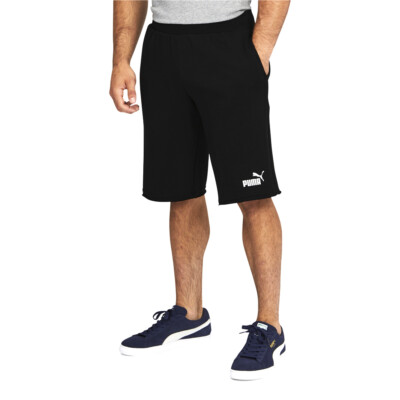 Puma Essentials+ 12 шорт Мужские черные повседневные спортивные штаны 84681801
