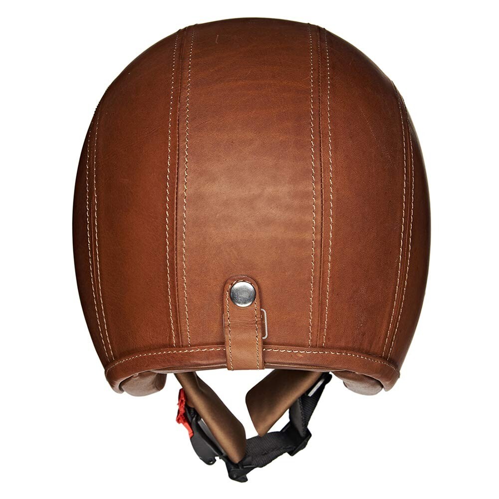 For Royal Enfield Open Face Granado Helmet Vintage Brown Leather LSize 600mm 