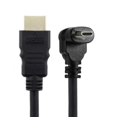 Down Angled 90 Degree Micro HDMI to HDMI Male HDTV Cable for Cell Phone & Tab...