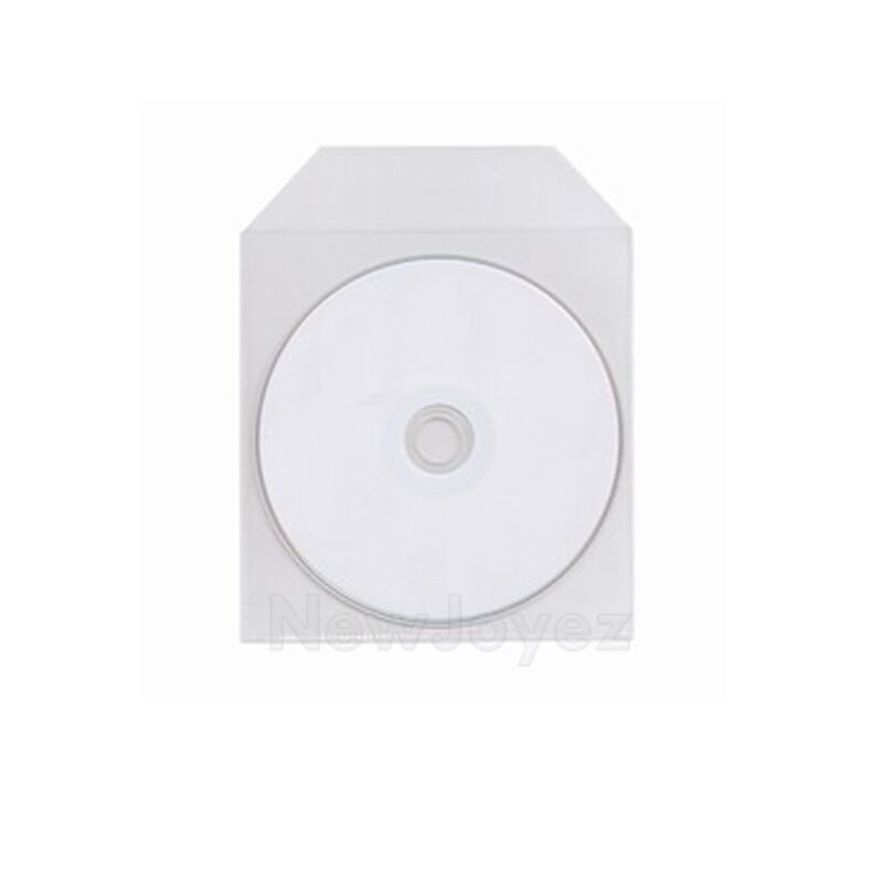 4000 CPP Clear Plastic Sleeve Bag Envelope with Flap CD DVD Disc 60 Micron