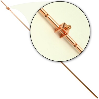 Skywalker 4ft Copper Coated Ground Rod with Grounding Clamp