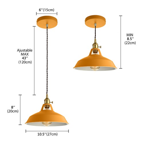 Retro Industrielle Pendelleuchte Macaron Hängelampe Deckenlicht Für