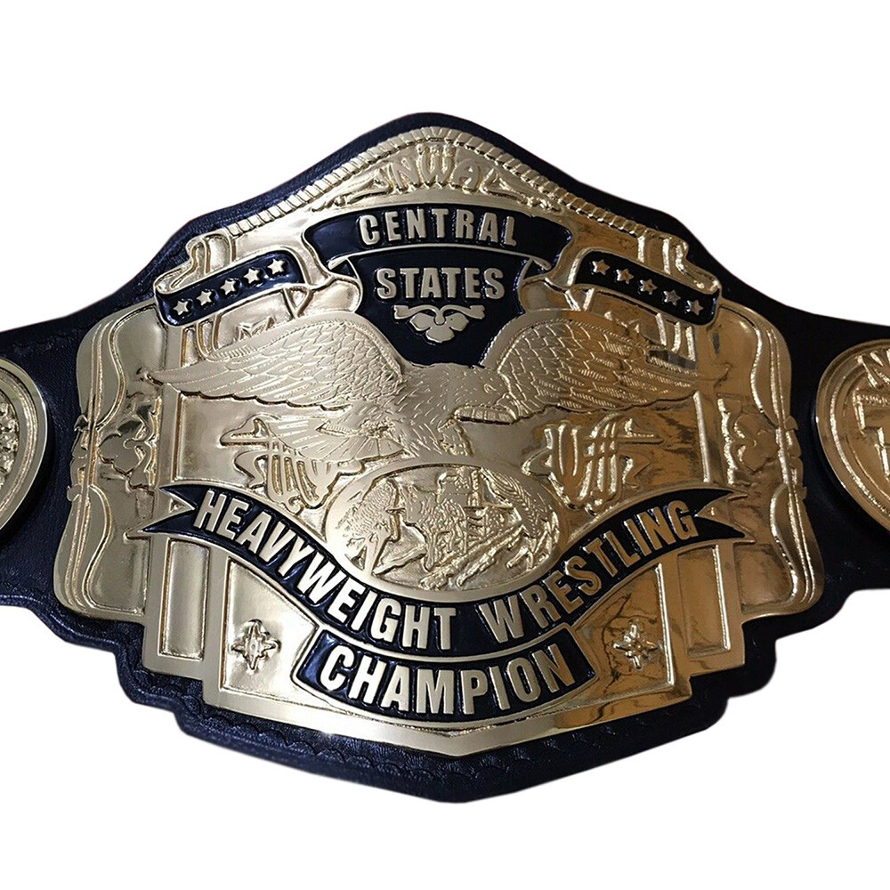 NWA CENTRAL STATES HEAVYWEIGHT WRESTLING CHAMPIONSHIP REPLICA BELT 2MM/4MM - Picture 2 of 5