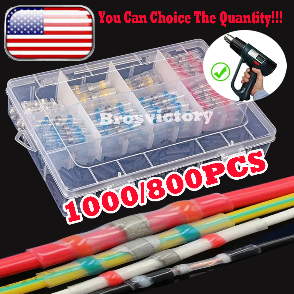 1000/800PCS Solder Seal Connector Waterproof Heat Shrink Terminal Solder Sleeve