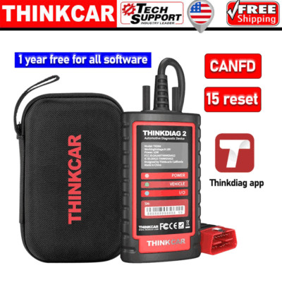 THINKDIAG 2 Bidirectional Car Diagnostic Tool Full Software OBD2 Scanner CANFD