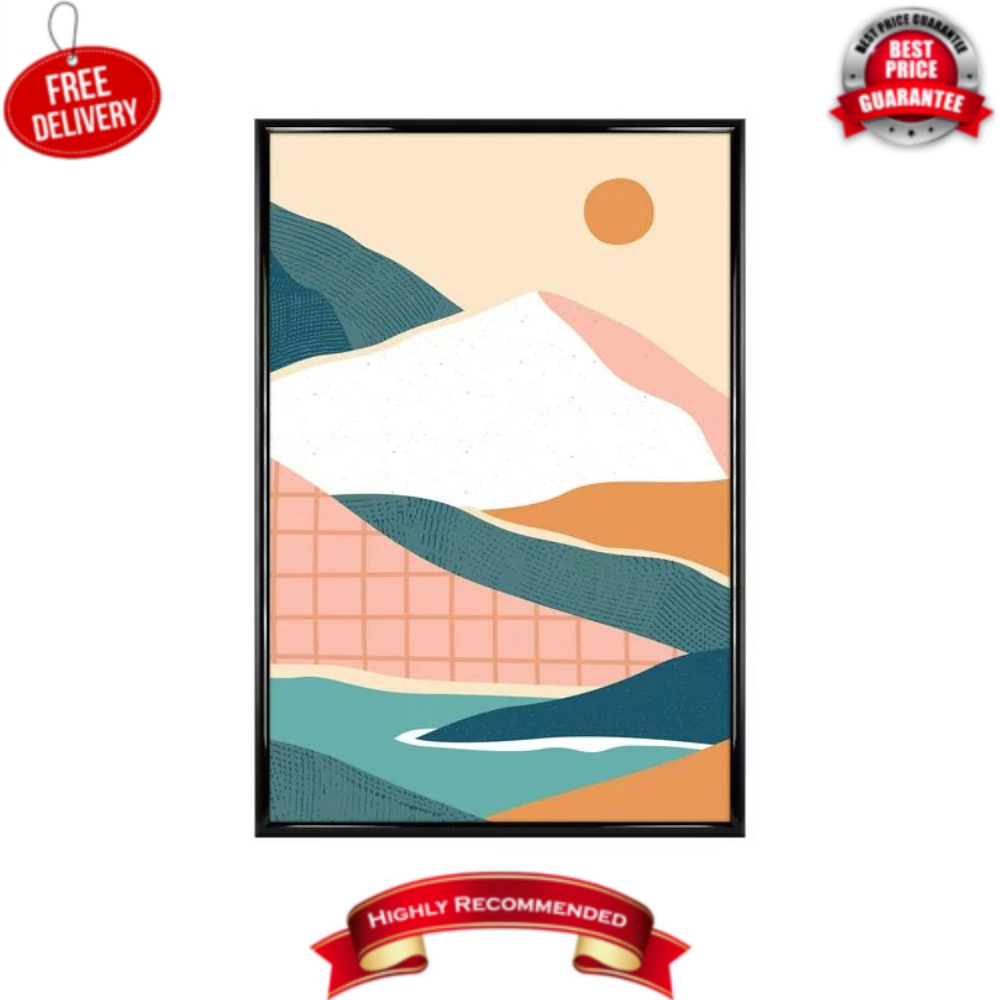 Frame With Real Glass Rounded Collage Poster