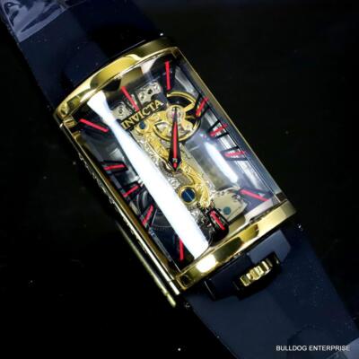 Pre-owned Invicta Vintage Mechanical Skeletonized Ghost Bridge Capsule 29mm Watch