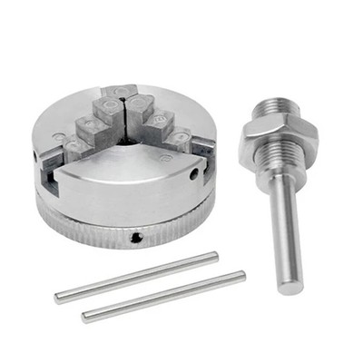 Zinc Alloy 3-Jaw Chuck Connecting Rod Self Centering Wood Turning Chuck B8Y2