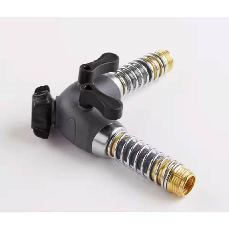 Hose Splitter Dual Outlet Adapter Garden Faucet Connector 2 Way Water Hose Valve