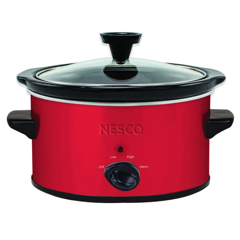 NESCO SC-150R Slow Cooker, 1.5 Quarts, Metallic Red