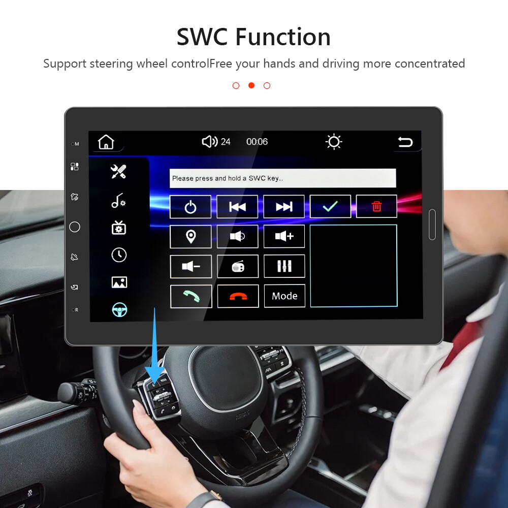 10.1"  Carplay Car Stereo Radio Bluetooth Single 1Din Rotatable Touch Screen MP5