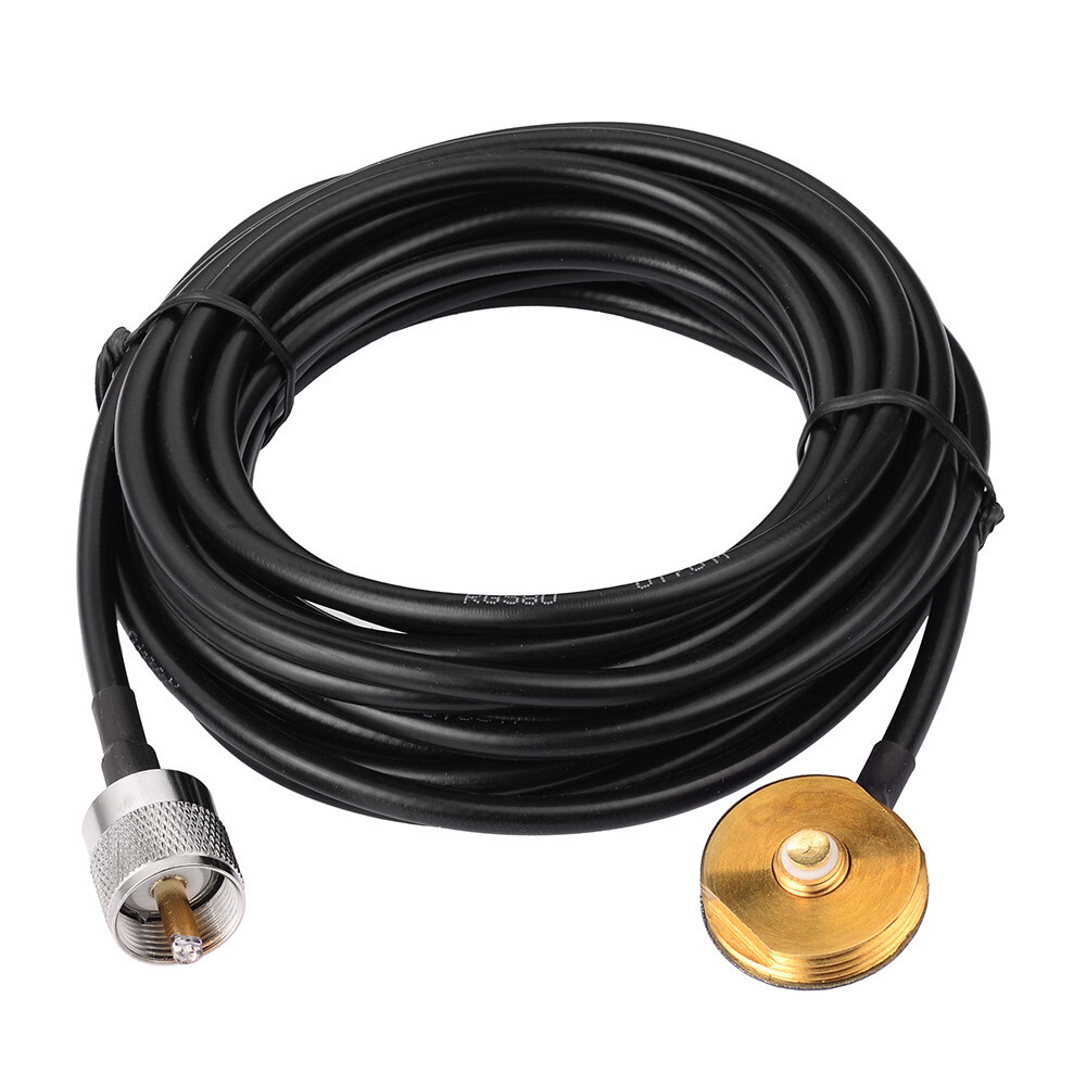 Ancable Low Profile NMO Antenna Mount to UHF PL259 16Ft Cabl