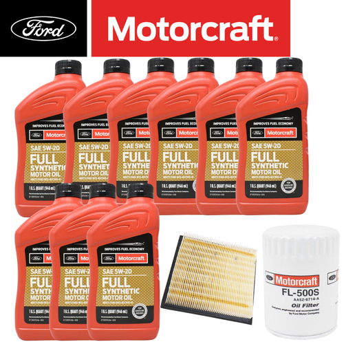 MOTORCRAFT ENGINE OIL 5W20 OIL FILTER AIR FILTER FOR FORD F-150 11-20 5.0