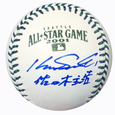 KAZUHIRO SASAKI AUTOGRAPHED 2001 ALL STAR BASEBALL ENGLISH