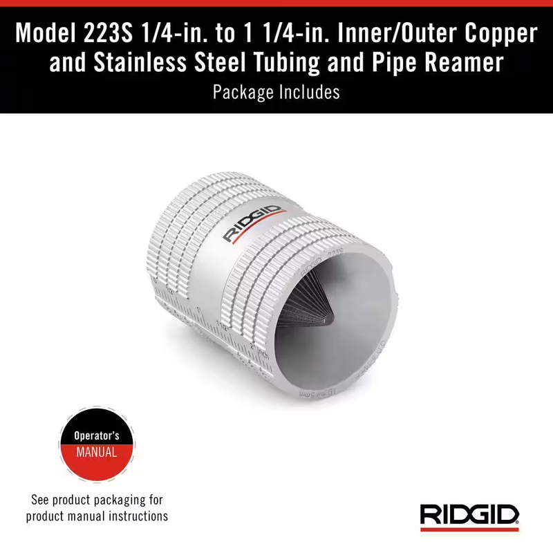 RIDGID Tubing and Pipe Reamer Inner/Outer Copper and Stainless Steel Cutting