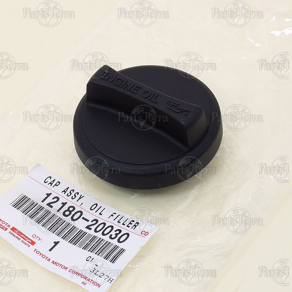 New Genuine OEM Toyota Lexus Black Oil Filler Cap No White Lettering 12180-20030