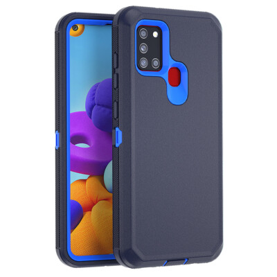For Samsung Galaxy A21S A51 A71 Case Heavy Duty Shockproof Cover+Tempered Glass