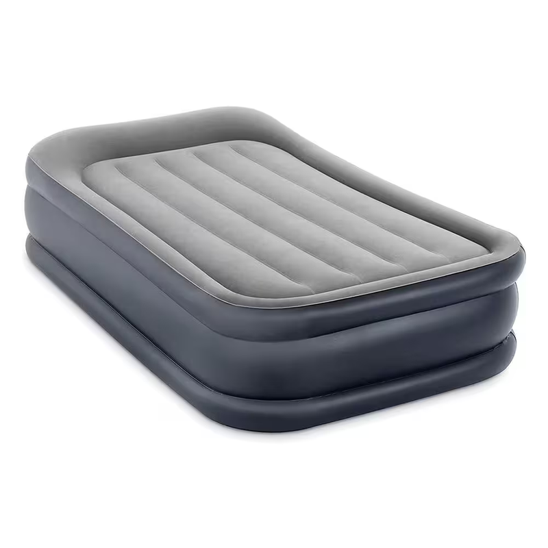 NEW Twin Dura Beam Deluxe Pillow Raised Airbed Mattress with Built in Pump