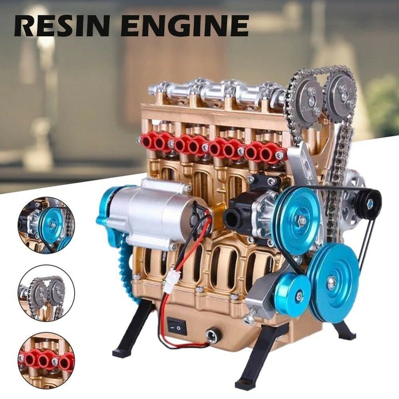 Mini Engine DIY Car Assembly Kit Home Decoration Resin Car Engine Model A