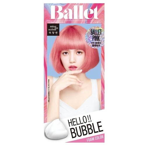 Краска для волос Miseenscene Hello Bubble Foam Color Легкая самостоятельная краска для волос 11BP Балетно-розовый