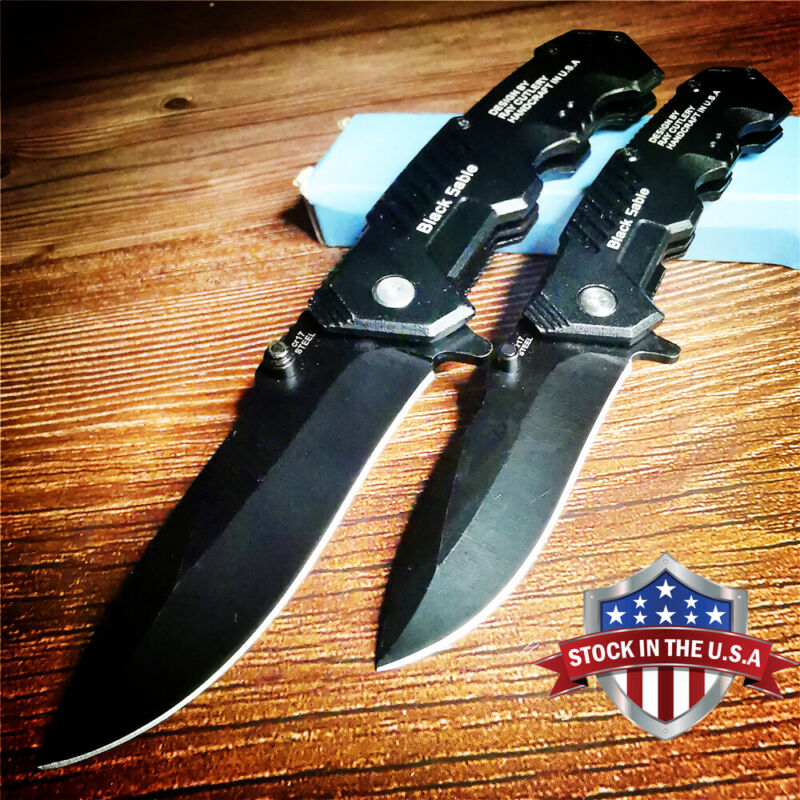 Spring Assisted Folding Knife Tactical Survival Hunting Camping Military Knives