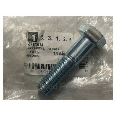 Kuhn Krause 3/4''-10 NC x 3'' GR5 Hex Head Cap Screw Part # 87170014