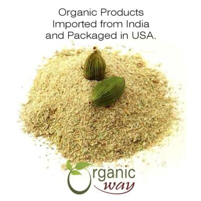 Organic Way Green Cardamom Elaichi Powder - Organic, Kosher & USDA Certified