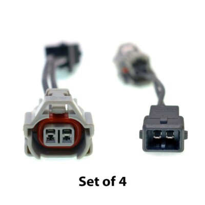 Injector PnP Adapters - Denso Female to EV1 Bosch/Jetronic Male-Wired (Set of 4)