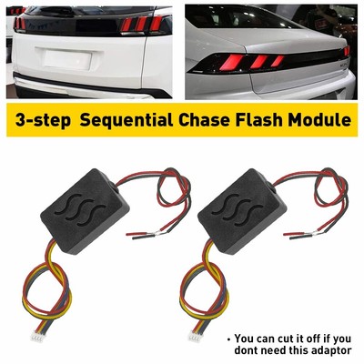 3-Step Sequential Flow Semi Dynamic Chase Flash Tail Light Module Boxes US STOCK