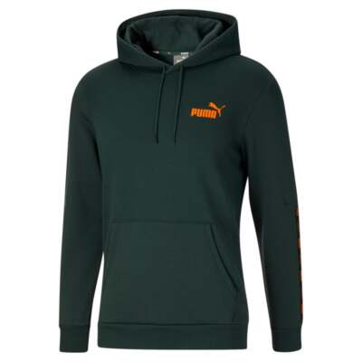 

Puma Power Tape Pullover Hoodie Mens Green Повседневная верхняя одежда 847046-80, Зеленый