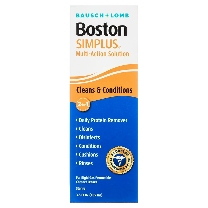 Boston SIMPLUS Multi-Action Contact Lens Solution for Rigid Gas Permeable Lenses
