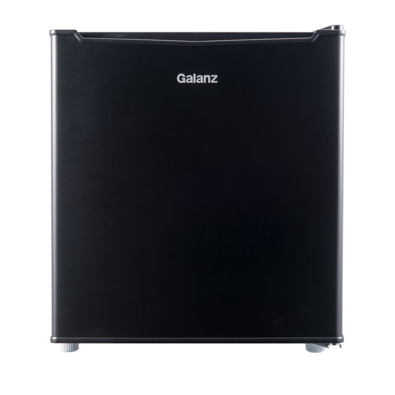 1.7 Cu Ft Single Door, Black Galanz, 2 Adjustable Leveling Legs