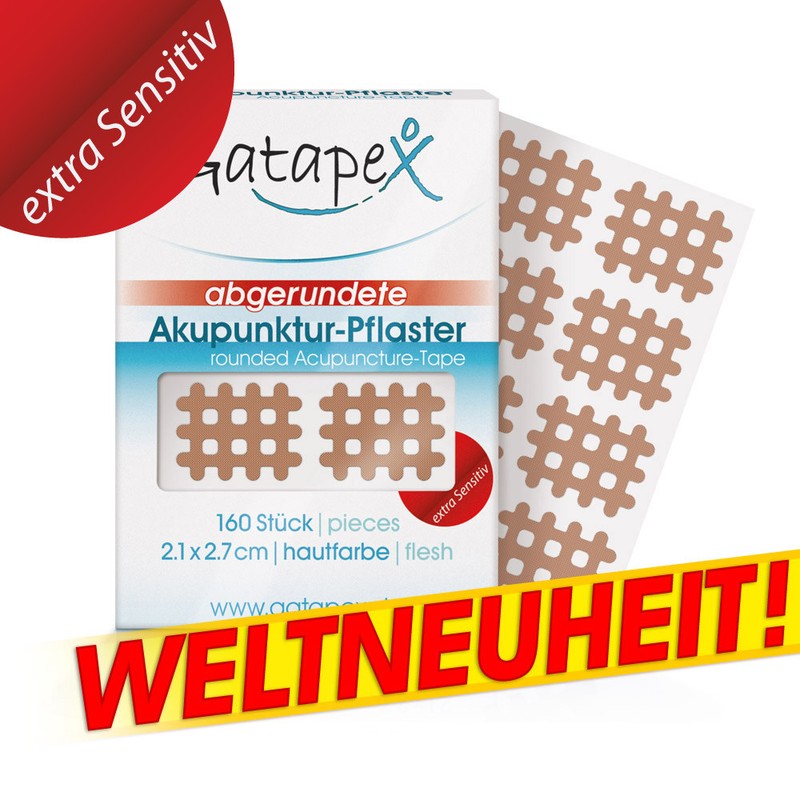 Kinesiologie Akupunkturpflaster Gitter 160 St. Haut (2,1cm X 2,7cm) Runde Ecken