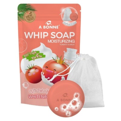 A BONNE' Whip Soap Moisturizing Tomato & Milk Natural Whitening Arbutin 100g