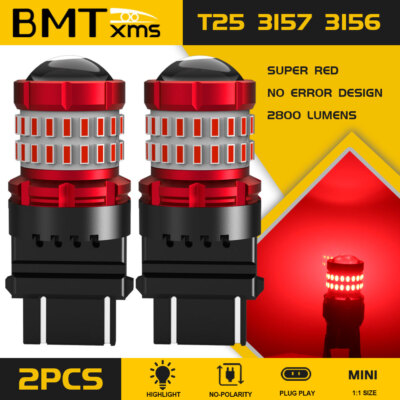 3157 LED Red Brake Tail Stop Light Bulbs For Dodge Ram 1500 2500 3500 1994-2010