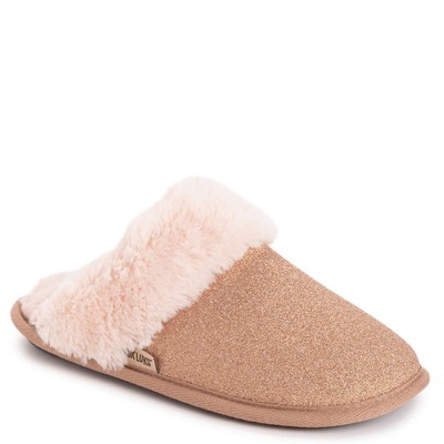 Женские тапочки с блестящей потертостью MUK LUKS - Розовые