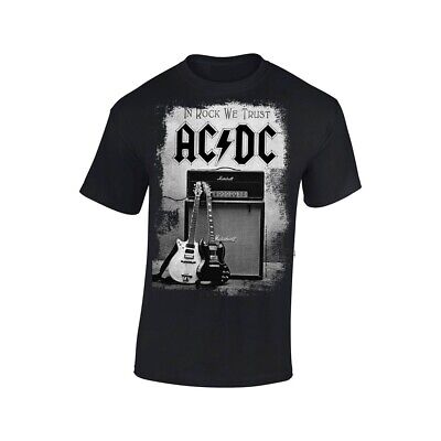 AC/DC - IN ROCK WE TRUST BLACK T-Shirt Small