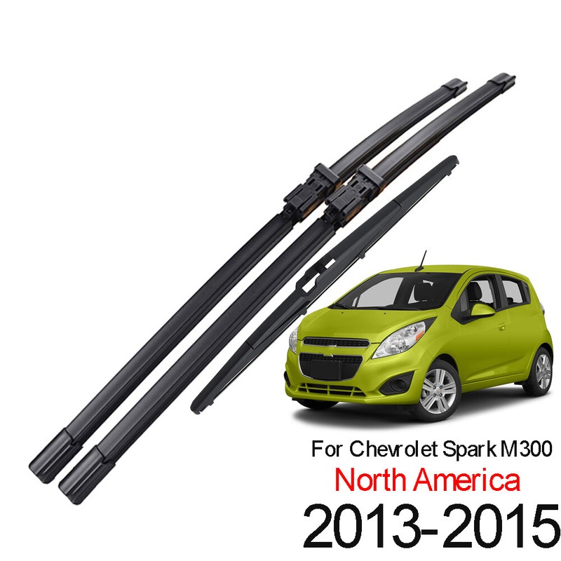 Front Rear Windshield Wiper Blades Set For Chevrolet Spark 1315 North