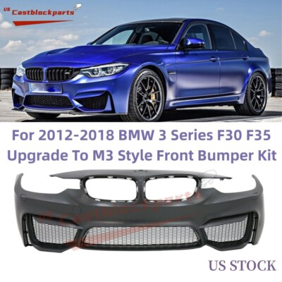 Perfect For 16 17 18 BMW 3 Series F30 F35 Facelift M3 Style Front Bumper Kit  
