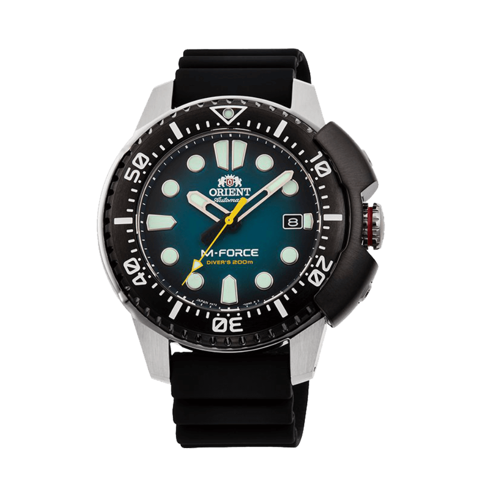 Pre-owned Orient M Force Iso Air Diver Automatic Watch Blue Dial Ac0l04l Made In Japan