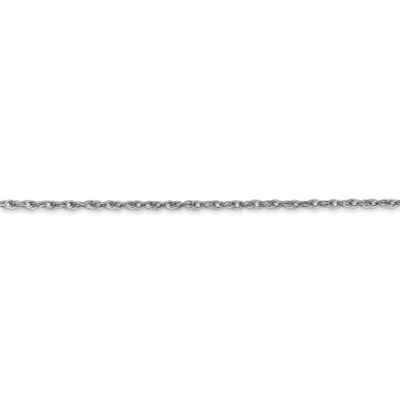Pre-owned Skyjewelers Real 14kt White Gold 18 Inch 1.3mm Heavy Baby Rope With Lobster Clasp Chain