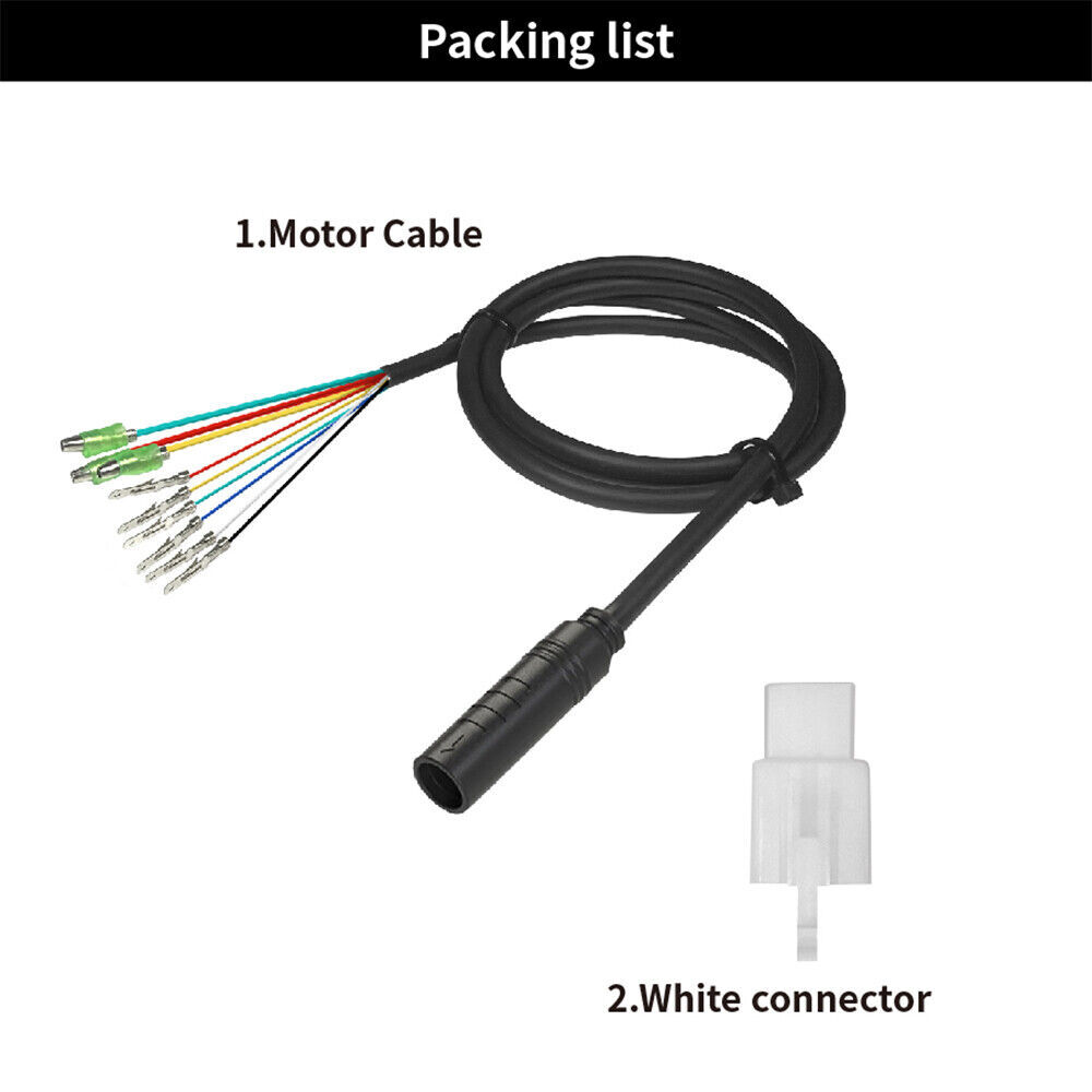 Julet E-bike Motor Cable 9 Pin Female Adapter for KT Controller