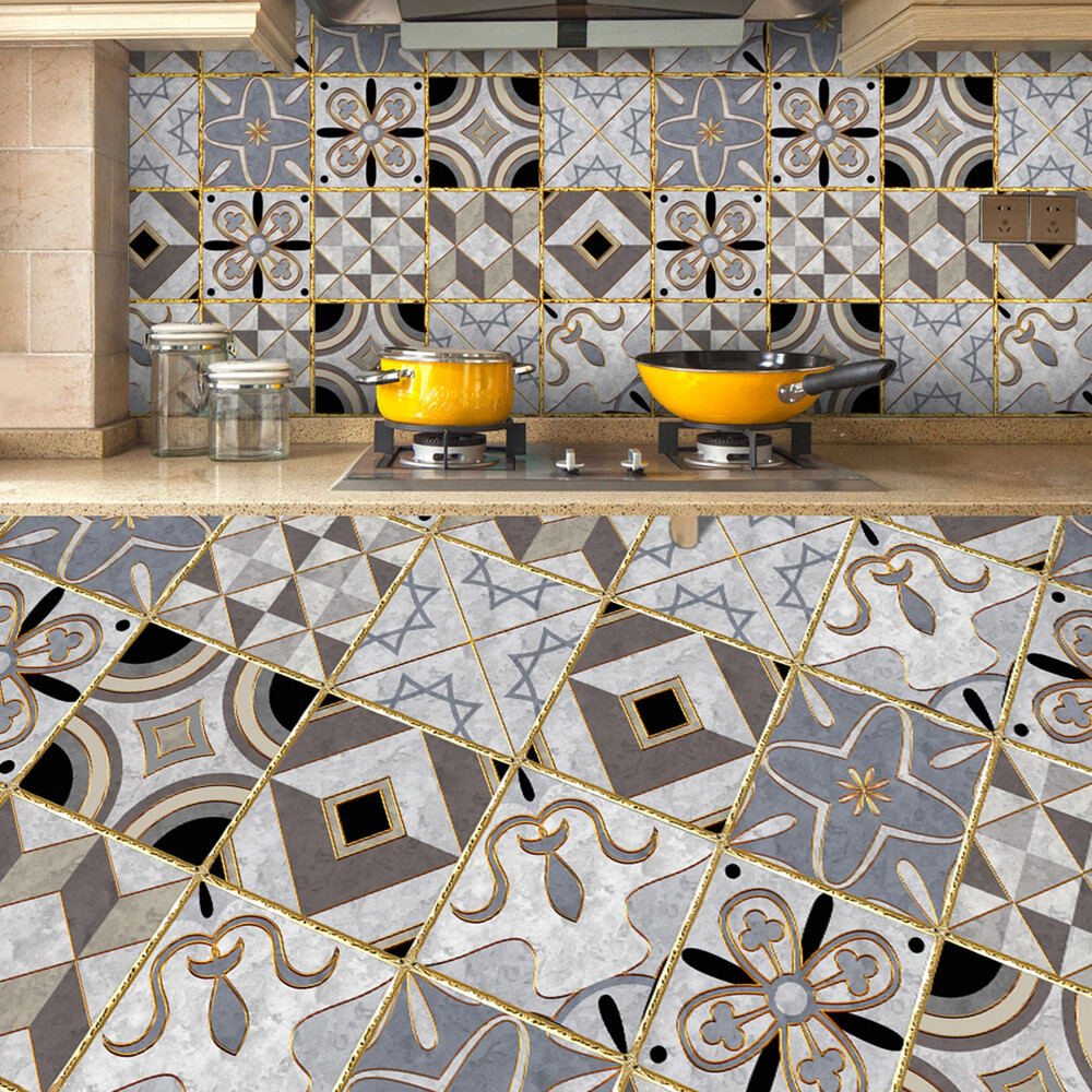 1PC Tile Sticker PVC Material Waterproof Peel and Stick ...